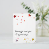 Wir wünschen Ihnen ein neues Jahr voller Frieden u Postkarte (Stehend Vorderseite)