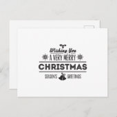 Wir wünschen Ihnen ein sehr frohes Weihnachtsfest Postkarte (Vorne/Hinten)