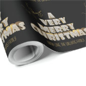 Wir wünschen Ihnen ein sehr frohes Weihnachtsschwa Geschenkpapier (Rolleneckpunkt)