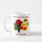 Wir wünschen Ihnen ein sehr glückliches Valentinst Kaffeetasse (Links)