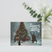 Wir wünschen Ihnen ein sehr Krampus Weihnachten Postkarte (Stehend Vorderseite)
