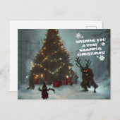 Wir wünschen Ihnen ein sehr Krampus Weihnachten Postkarte (Vorne/Hinten)