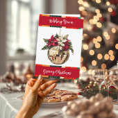 Wir wünschen Ihnen ein Weihnachtsfest | Disco Ball Karte