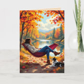 Wir wünschen Ihnen eine Friedliche Herbstsaison Karte (Vorderseite)