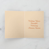 Wir wünschen Ihnen eine Friedliche Herbstsaison Karte (Innenseite)