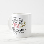 Wir wünschen Ihnen eine frohe Weihnachts-Kaffee-Ta Kaffeetasse (Vorderseite Links)