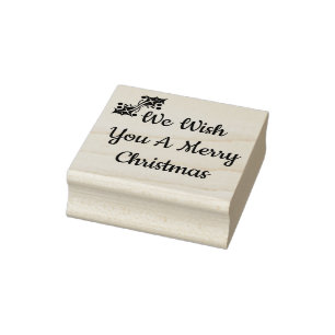 Wir wünschen Ihnen eine frohe Weihnachtskautschuk Gummistempel