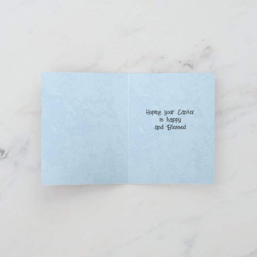 Wir wünschen Ihnen eine gesegnete Osterkerzen-Blum Karte (Innenseite)