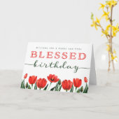 Wir wünschen Ihnen eine glückliche und BLESSED Geb Karte (Gelbe Blume)