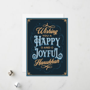 Wir wünschen Ihnen eine glückliche und fröhliche H Feiertagskarte