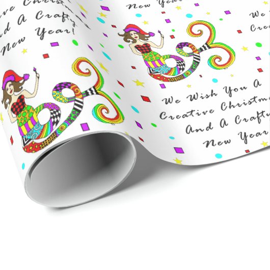 Wir wünschen Ihnen eine kreative Geschenkpapier (Rolleneckpunkt)