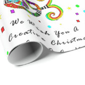 Wir wünschen Ihnen eine kreative Geschenkpapier (Rolleneckpunkt)