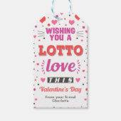Wir wünschen Ihnen eine Lotto-Liebe Valentinstag Geschenkanhänger (Vorderseite)