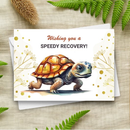 Wir wünschen Ihnen eine schnelle Erholung Turtle w Karte