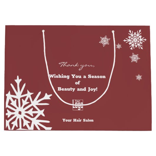 Wir wünschen Ihnen eine schöne und fröhliche Papie Große Geschenktüte (Vorderseite)