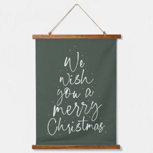 Wir wünschen Ihnen einen angenehmen Weihnachtsfeie Wandteppich Mit Holzrahmen