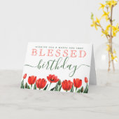 Wir wünschen Ihnen einen BLESSED Geburtstag Karte (Gelbe Blume)