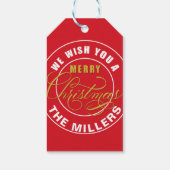 Wir wünschen Ihnen einen frohen Weihnachts-Individ Geschenkanhänger (Rückseite)