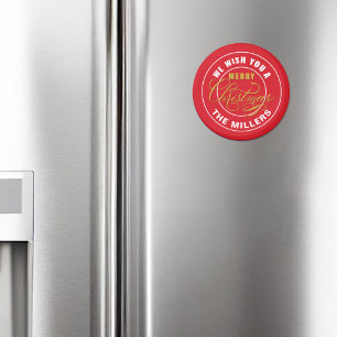 Wir wünschen Ihnen einen frohen Weihnachts-Roten I Magnet