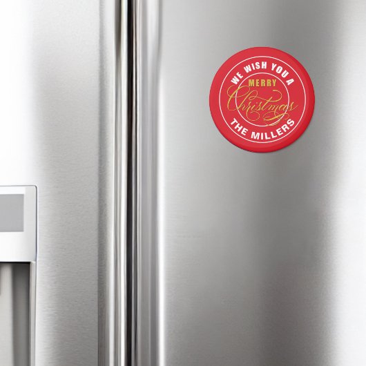 Wir wünschen Ihnen einen frohen Weihnachts-Roten I Magnet