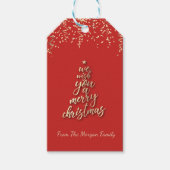 Wir wünschen Ihnen einen frohen Weihnachtsbaum, Co Geschenkanhänger (Vorderseite)