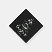 Wir wünschen Ihnen einen frohen Weihnachtsbaum Per Serviette (Ecke)