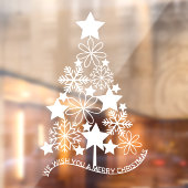 Wir wünschen Ihnen einen frohen Weihnachtsschneefl Fensteraufkleber (Blatt 2)