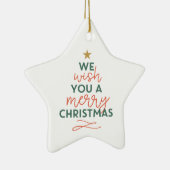 Wir wünschen Ihnen einen frohen Weihnachtsstern in Keramik Ornament (Rechts)