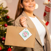 Wir wünschen Ihnen einen fröhlichen, maßgeschneide Geschenkanhänger