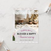 Wir wünschen Ihnen einen gesegneten und glückliche Karte (Vorderseite/Rückseite Beispiel)