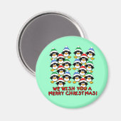 WIR WÜNSCHEN IHNEN EINEN KLEINEN CHRISTMAS PENGUIN MAGNET (Vorderseite/Rückseite)