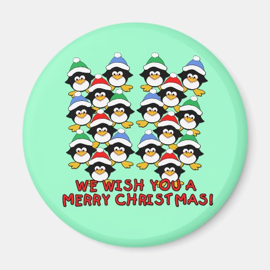 WIR WÜNSCHEN IHNEN EINEN KLEINEN CHRISTMAS PENGUIN MAGNET (Vorne)