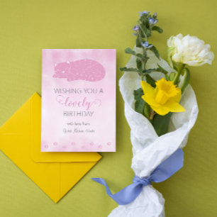 Wir wünschen Ihnen einen schönen Geburtstag Pink C Postkarte