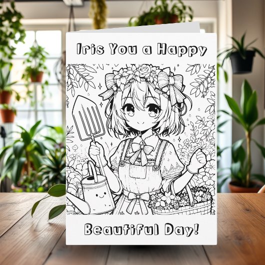 Wir wünschen Ihnen einen schönen Tag | Farbseite Karte