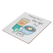 Wir wünschen Ihnen einen schönen Tag | Kaffeepuppe Fliese (Seite)