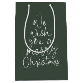 Wir wünschen Ihnen einen schönen Weihnachtsfeierta Mittlere Geschenktüte (Vorderseite)