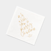 Wir wünschen Ihnen einen schönen Weihnachtsurlaub Servietten Mit Folie (Links)