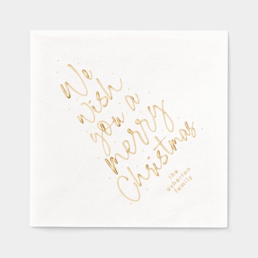 Wir wünschen Ihnen einen schönen Weihnachtsurlaub Servietten Mit Folie (Vorderseite)