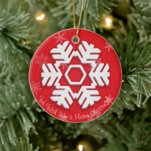 Wir wünschen Ihnen frohe Weihnachten! Alles Gute  Keramik Ornament