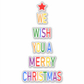 Wir wünschen Ihnen frohe Weihnachten Aufkleber (Vorderseite)