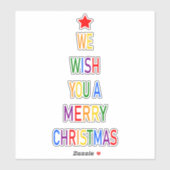 Wir wünschen Ihnen frohe Weihnachten Aufkleber (Blatt)