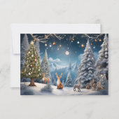 Wir wünschen Ihnen frohe Weihnachten Dankeskarte (Vorderseite)