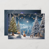 Wir wünschen Ihnen frohe Weihnachten Dankeskarte (Vorne/Hinten)