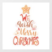 Wir wünschen Ihnen frohe Weihnachten Fensteraufkleber (Blatt)