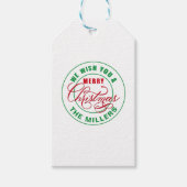 Wir wünschen Ihnen frohe Weihnachten Geschenkanhänger (Vorderseite)