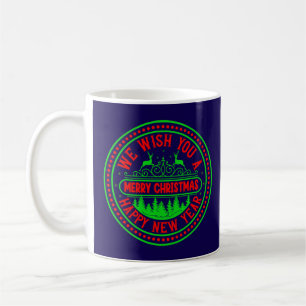 Wir wünschen Ihnen frohe Weihnachten Glück im neue Kaffeetasse