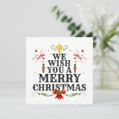 Wir wünschen Ihnen frohe Weihnachten Karte (Stehend Vorderseite)