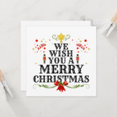 Wir wünschen Ihnen frohe Weihnachten Karte (Vorderseite/Rückseite Beispiel)