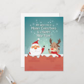 Wir wünschen Ihnen frohe Weihnachten Karte (Vorderseite/Rückseite Beispiel)