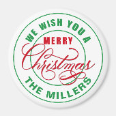 Wir wünschen Ihnen frohe Weihnachten Magnet (Vorne)